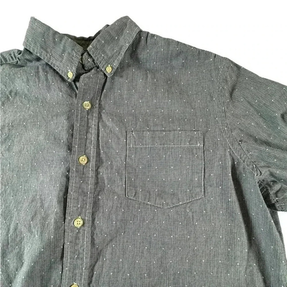 Men's Chaps Large Iconic Poplin 100% Cotton Blue Collar Button Down Shirt - Picture 2 of 11